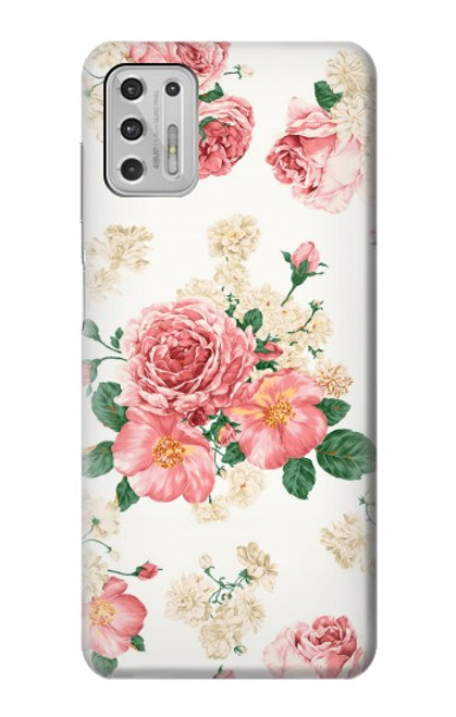 W1859 Rose Pattern Hard Case and Leather Flip Case For Motorola Moto G Stylus (2021)