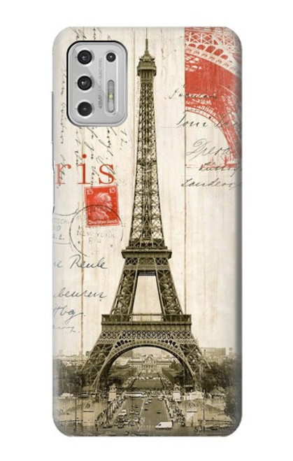 W2108 Eiffel Tower Paris Postcard Hard Case and Leather Flip Case For Motorola Moto G Stylus (2021)