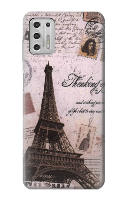 W2211 Paris Postcard Eiffel Tower Hard Case and Leather Flip Case For Motorola Moto G Stylus (2021)