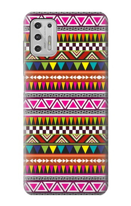 W2292 Aztec Tribal Pattern Hard Case and Leather Flip Case For Motorola Moto G Stylus (2021)