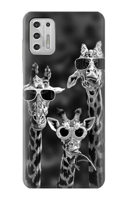 W2327 Giraffes With Sunglasses Hard Case and Leather Flip Case For Motorola Moto G Stylus (2021)