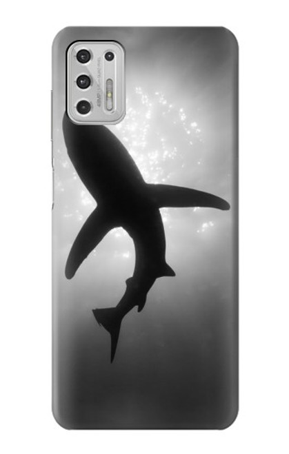 W2367 Shark Monochrome Hard Case and Leather Flip Case For Motorola Moto G Stylus (2021)