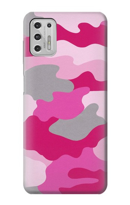 W2525 Pink Camo Camouflage Hard Case and Leather Flip Case For Motorola Moto G Stylus (2021)