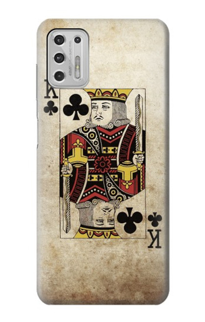 W2528 Poker King Card Hard Case and Leather Flip Case For Motorola Moto G Stylus (2021)