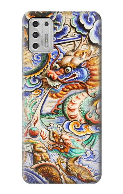 W2584 Traditional Chinese Dragon Art Hard Case and Leather Flip Case For Motorola Moto G Stylus (2021)