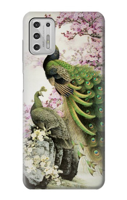 W2773 Peacock Chinese Brush Painting Hard Case and Leather Flip Case For Motorola Moto G Stylus (2021)