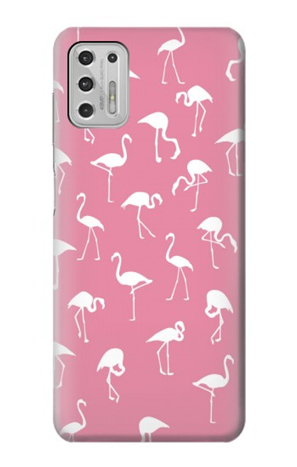 W2858 Pink Flamingo Pattern Hard Case and Leather Flip Case For Motorola Moto G Stylus (2021)