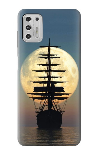 W2897 Pirate Ship Moon Night Hard Case and Leather Flip Case For Motorola Moto G Stylus (2021)