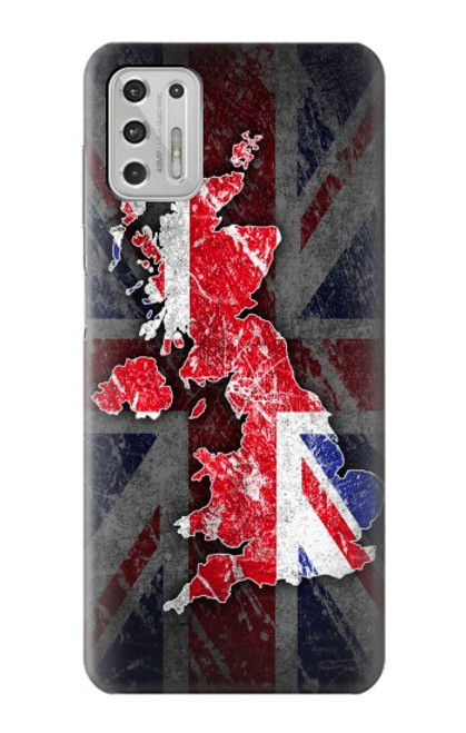 W2936 UK British Flag Map Hard Case and Leather Flip Case For Motorola Moto G Stylus (2021)