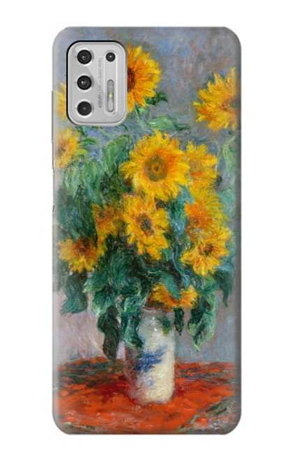 W2937 Claude Monet Bouquet of Sunflowers Hard Case and Leather Flip Case For Motorola Moto G Stylus (2021)