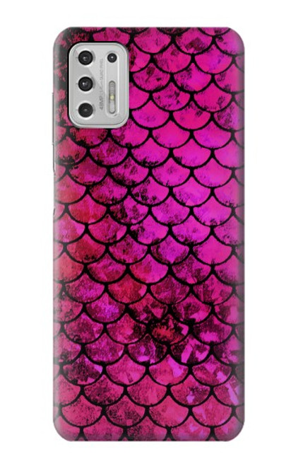 W3051 Pink Mermaid Fish Scale Hard Case and Leather Flip Case For Motorola Moto G Stylus (2021)