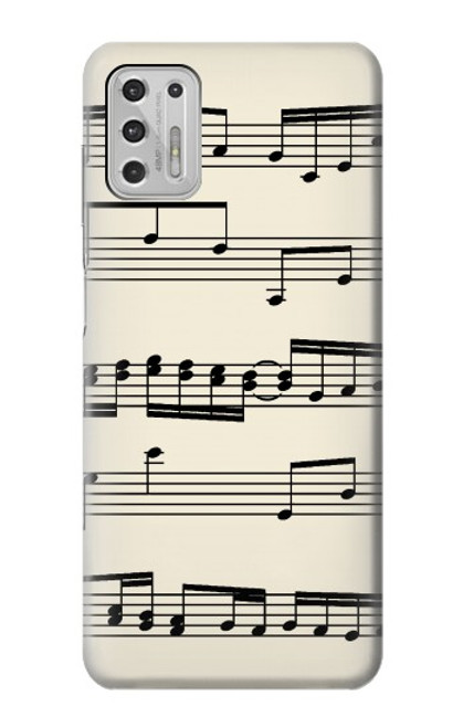 W3082 Music Sheet Hard Case and Leather Flip Case For Motorola Moto G Stylus (2021)