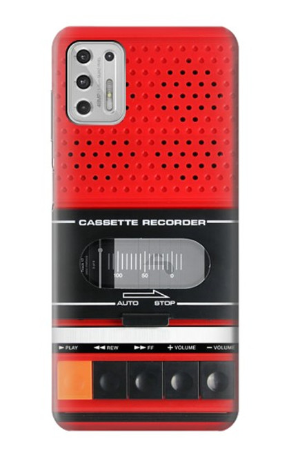 W3204 Red Cassette Recorder Graphic Hard Case and Leather Flip Case For Motorola Moto G Stylus (2021)