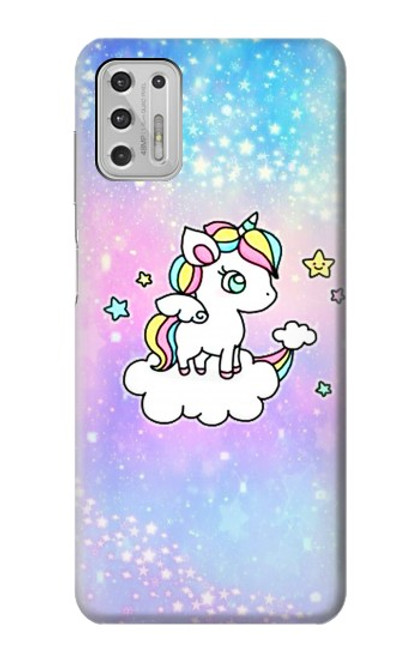 W3256 Cute Unicorn Cartoon Hard Case and Leather Flip Case For Motorola Moto G Stylus (2021)