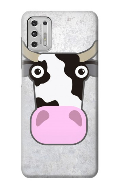 W3257 Cow Cartoon Hard Case and Leather Flip Case For Motorola Moto G Stylus (2021)