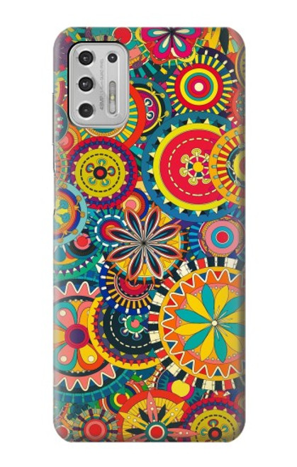 W3272 Colorful Pattern Hard Case and Leather Flip Case For Motorola Moto G Stylus (2021)