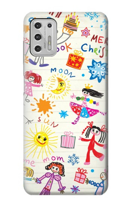 W3280 Kids Drawing Hard Case and Leather Flip Case For Motorola Moto G Stylus (2021)