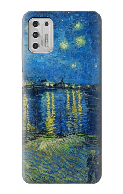 W3336 Van Gogh Starry Night Over the Rhone Hard Case and Leather Flip Case For Motorola Moto G Stylus (2021)