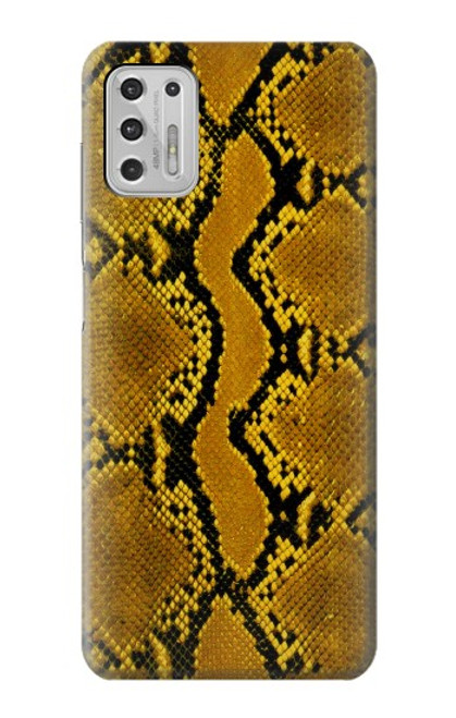 W3365 Yellow Python Skin Graphic Print Hard Case and Leather Flip Case For Motorola Moto G Stylus (2021)