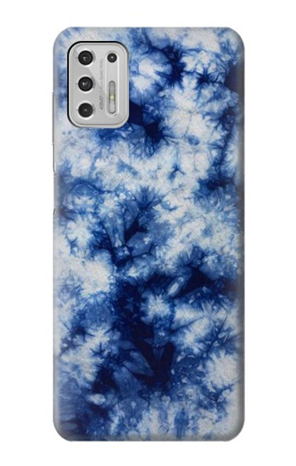 W3439 Fabric Indigo Tie Dye Hard Case and Leather Flip Case For Motorola Moto G Stylus (2021)