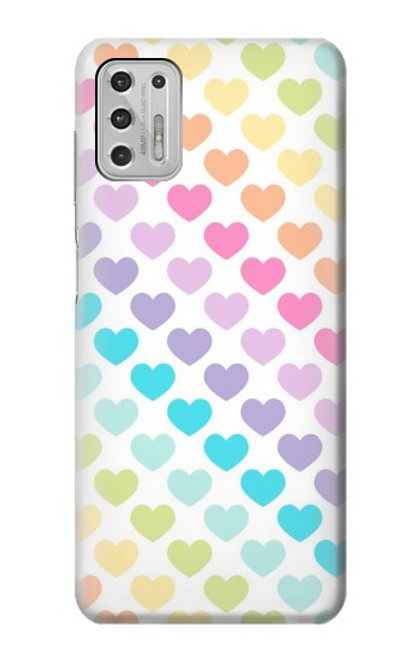 W3499 Colorful Heart Pattern Hard Case and Leather Flip Case For Motorola Moto G Stylus (2021)