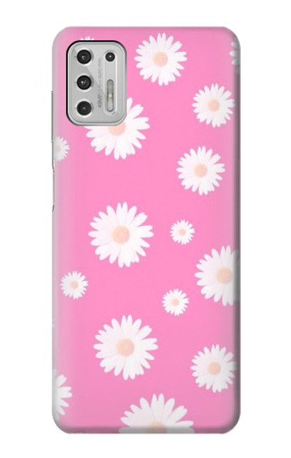 W3500 Pink Floral Pattern Hard Case and Leather Flip Case For Motorola Moto G Stylus (2021)