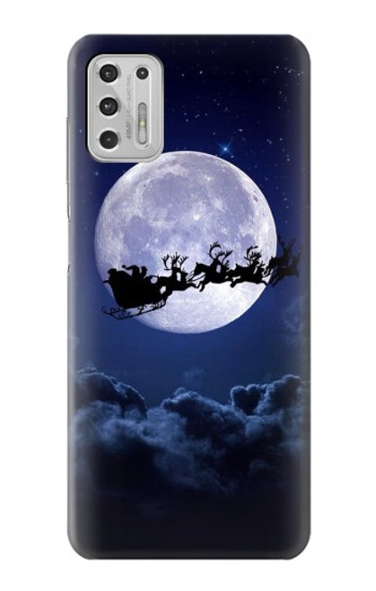 W3508 Xmas Santa Moon Hard Case and Leather Flip Case For Motorola Moto G Stylus (2021)