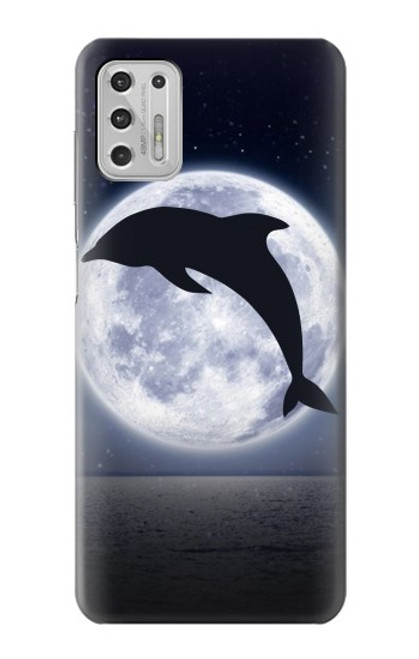 W3510 Dolphin Moon Night Hard Case and Leather Flip Case For Motorola Moto G Stylus (2021)