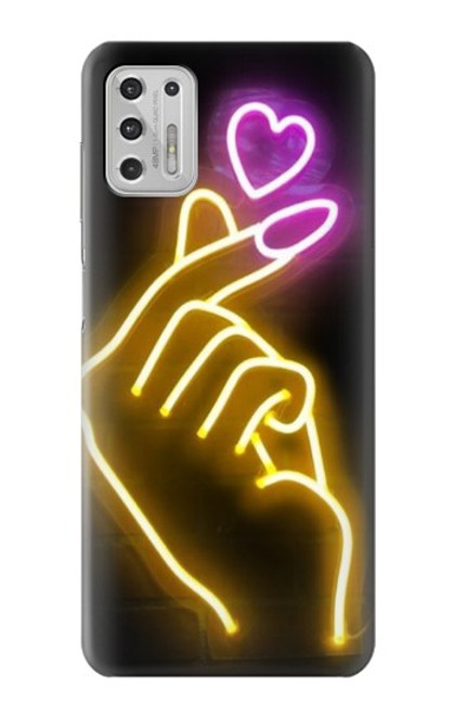 W3512 Cute Mini Heart Neon Graphic Hard Case and Leather Flip Case For Motorola Moto G Stylus (2021)