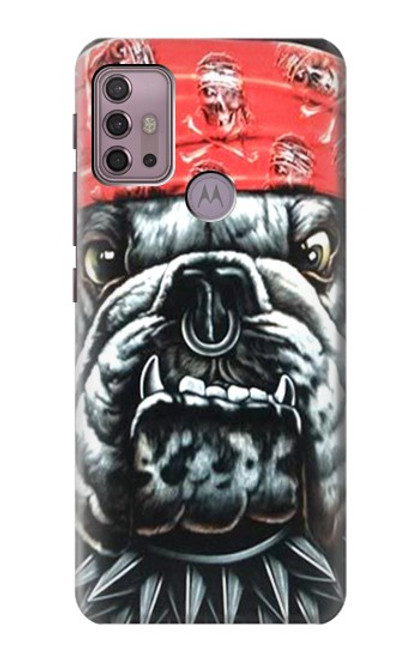 W0100 Bulldog American Football Hard Case and Leather Flip Case For Motorola Moto G30, G20, G10