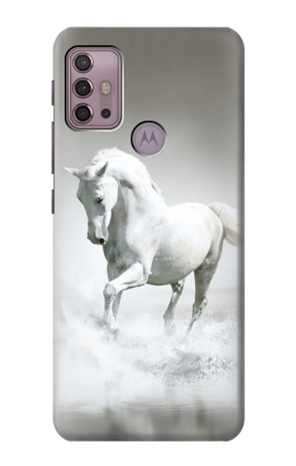 W0932 White Horse Hard Case and Leather Flip Case For Motorola Moto G30, G20, G10