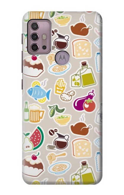 W2321 Food and Drink Seamless Hard Case and Leather Flip Case For Motorola Moto G30, G20, G10