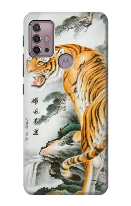 W2750 Oriental Chinese Tiger Painting Hard Case and Leather Flip Case For Motorola Moto G30, G20, G10