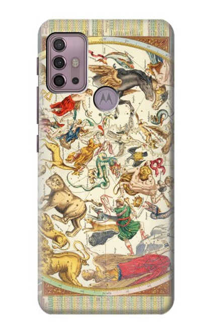 W3145 Antique Constellation Star Sky Map Hard Case and Leather Flip Case For Motorola Moto G30, G20, G10