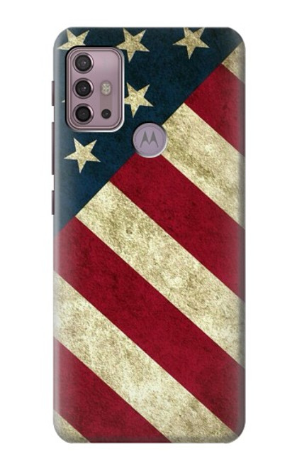 W3295 US National Flag Hard Case and Leather Flip Case For Motorola Moto G30, G20, G10