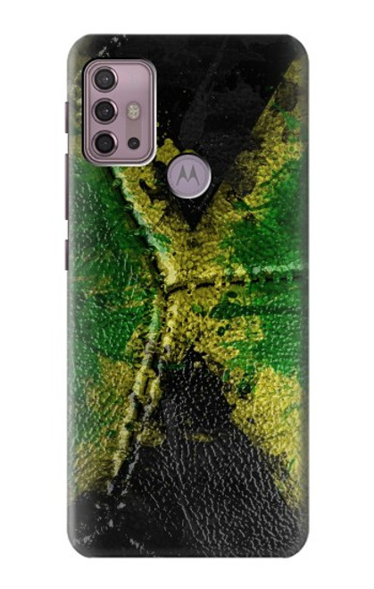 W3319 Jamaica Flag Vintage Football Graphic Hard Case and Leather Flip Case For Motorola Moto G30, G20, G10