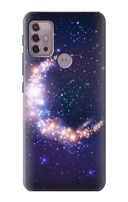 W3324 Crescent Moon Galaxy Hard Case and Leather Flip Case For Motorola Moto G30, G20, G10