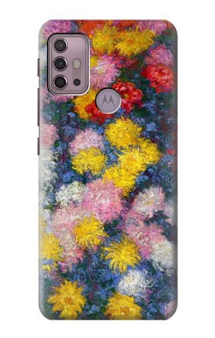 W3342 Claude Monet Chrysanthemums Hard Case and Leather Flip Case For Motorola Moto G30, G20, G10