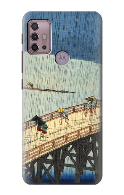 W3347 Utagawa Hiroshige Sudden shower Hard Case and Leather Flip Case For Motorola Moto G30, G20, G10