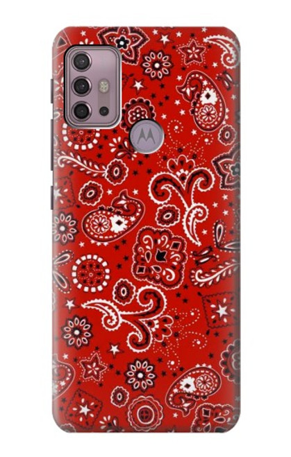 W3354 Red Classic Bandana Hard Case and Leather Flip Case For Motorola Moto G30, G20, G10