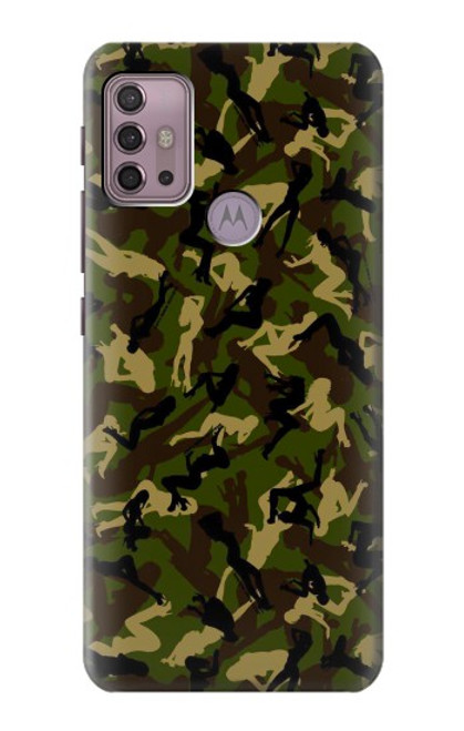 W3356 Sexy Girls Camo Camouflage Hard Case and Leather Flip Case For Motorola Moto G30, G20, G10