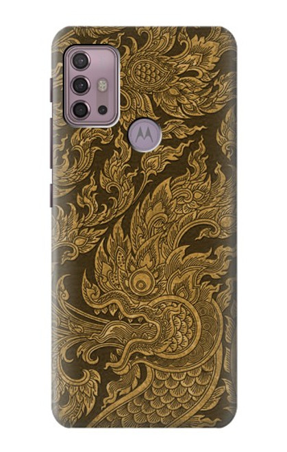 W3382 Thai Art Naga Hard Case and Leather Flip Case For Motorola Moto G30, G20, G10