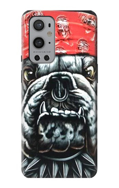 W0100 Bulldog American Football Hard Case and Leather Flip Case For OnePlus 9 Pro