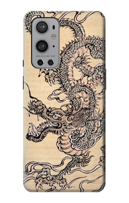 W0318 Antique Dragon Hard Case and Leather Flip Case For OnePlus 9 Pro