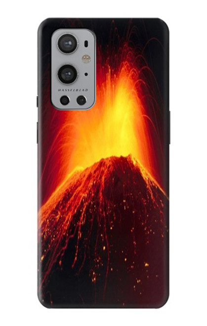 W0745 Volcano Lava Hard Case and Leather Flip Case For OnePlus 9 Pro