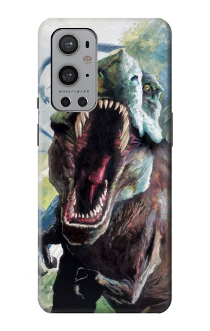 W1453 Trex Tyrannosaurus Rex Dinosaur Hard Case and Leather Flip Case For OnePlus 9 Pro