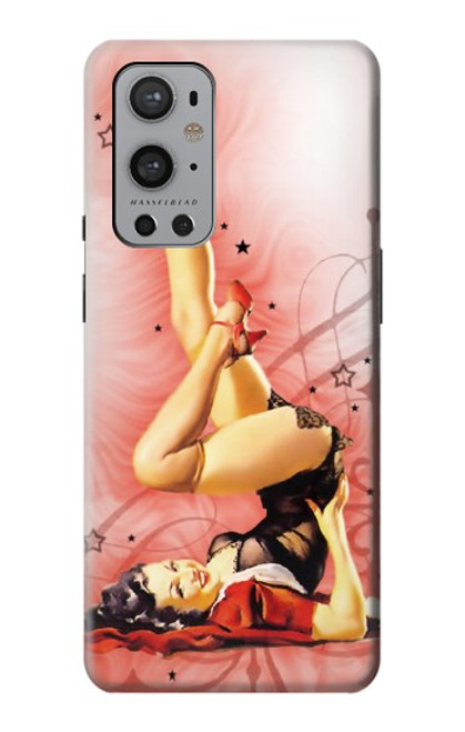 W1669 Pinup Girl Vintage Hard Case and Leather Flip Case For OnePlus 9 Pro