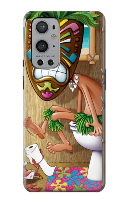 W1702 Tiki Man Toilet Hard Case and Leather Flip Case For OnePlus 9 Pro