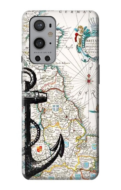 W1962 Nautical Chart Hard Case and Leather Flip Case For OnePlus 9 Pro