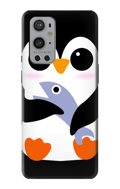 W2631 Cute Baby Penguin Hard Case and Leather Flip Case For OnePlus 9 Pro